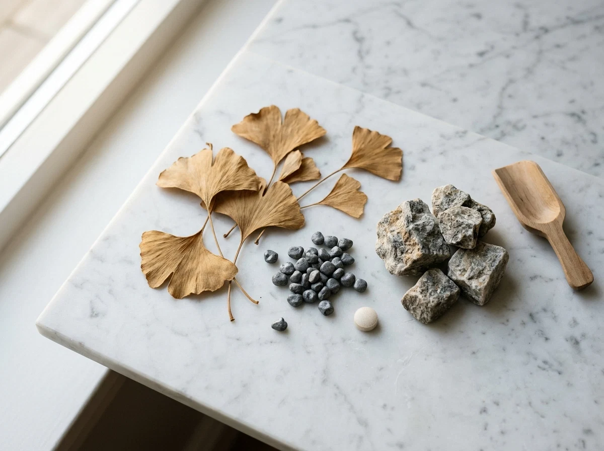 Naturliga ingredienser i Revixol - ginkgo biloba, zink, magnesium, B-vitaminer